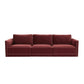 Willow 105" Performance Velvet Modular Sofa - Red