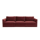 Willow 105" Performance Velvet Modular Sofa - Red