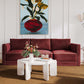 Willow 105" Performance Velvet Modular Sofa - Red