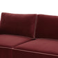 Willow 105" Performance Velvet Modular Sofa - Red