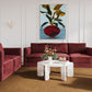 Willow 105" Performance Velvet Modular Sofa - Red