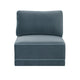 Willow Performance Velvet Modular Armless Chair - Blue