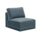 Willow Performance Velvet Modular Armless Chair - Blue