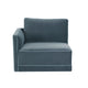 Willow Performance Velvet Modular LAF Corner Chair - Blue