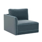 Willow Performance Velvet Modular LAF Corner Chair - Blue