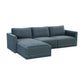 Willow 4-Piece Performance Velvet Modular Sectional - Blue