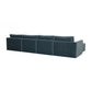 Willow 6-Piece Performance Velvet Modular U Sectional - Blue