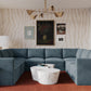 Willow 8-Piece Performance Velvet Modular Large U Sectional - Blue