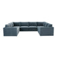 Willow 8-Piece Performance Velvet Modular Large U Sectional - Blue