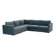 Willow 5-Piece Performance Velvet Modular L Sectional - Blue