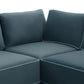 Willow 5-Piece Performance Velvet Modular L Sectional - Blue