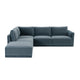 Willow 5-Piece Performance Velvet Modular Left Facing Sectional - Blue