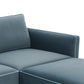 Willow 5-Piece Performance Velvet Modular Right Facing Sectional - Blue