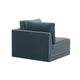 Willow Performance Velvet Modular Corner Chair - Blue