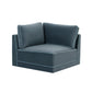 Willow Performance Velvet Modular Corner Chair - Blue