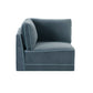 Willow Performance Velvet Modular Corner Chair - Blue