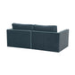 Willow 74" Performance Velvet Modular Loveseat - Blue