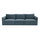 Willow 105" Performance Velvet Modular Sofa - Blue