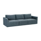 Willow 105" Performance Velvet Modular Sofa - Blue