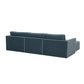 Willow 105" Performance Velvet Modular Sofa - Blue