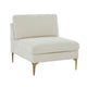 Serena Performance Velvet Modular Armless Chair - Cream