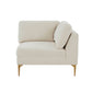 Serena Performance Velvet Modular Armless Chair - Cream
