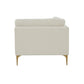 Serena Performance Velvet Modular Armless Chair - Cream