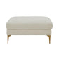 Serena Performance Velvet Ottoman - Cream