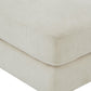 Serena Performance Velvet Ottoman - Cream