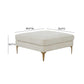 Serena Performance Velvet Ottoman - Cream