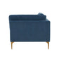 Serena Performance Velvet Modular Armless Chair - Blue