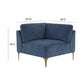 Serena Performance Velvet Modular Armless Chair - Blue