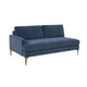 Serena 68" Performance Velvet Modular Loveseat - Blue / LAF
