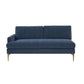 Serena 68" Performance Velvet Modular Loveseat - Blue / LAF