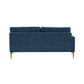Serena 68" Performance Velvet Modular Loveseat - Blue / LAF
