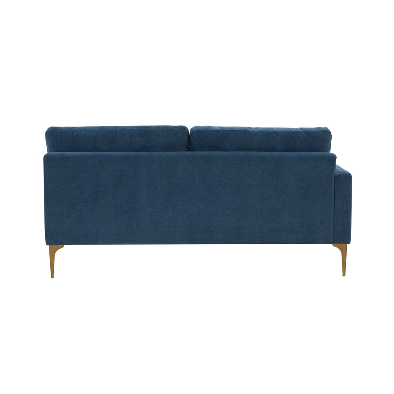 Serena 68" Performance Velvet Modular Loveseat - Blue / LAF