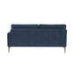 Serena 68" Performance Velvet Modular Loveseat - Blue / RAF