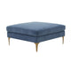 Serena Performance Velvet Ottoman - Blue