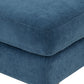 Serena Performance Velvet Ottoman - Blue