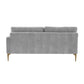Serena 68" Performance Velvet Modular Loveseat - Grey / RAF