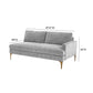 Serena 68" Performance Velvet Modular Loveseat - Grey / RAF