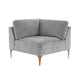 Serena Performance Velvet Modular Corner Seat - Grey