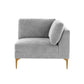 Serena Performance Velvet Modular Corner Seat - Grey