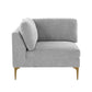 Serena Performance Velvet Modular Corner Seat - Grey