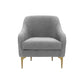 Serena Performance Velvet Accent Chair - Grey