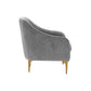 Serena Performance Velvet Accent Chair - Grey