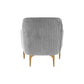 Serena Performance Velvet Accent Chair - Grey