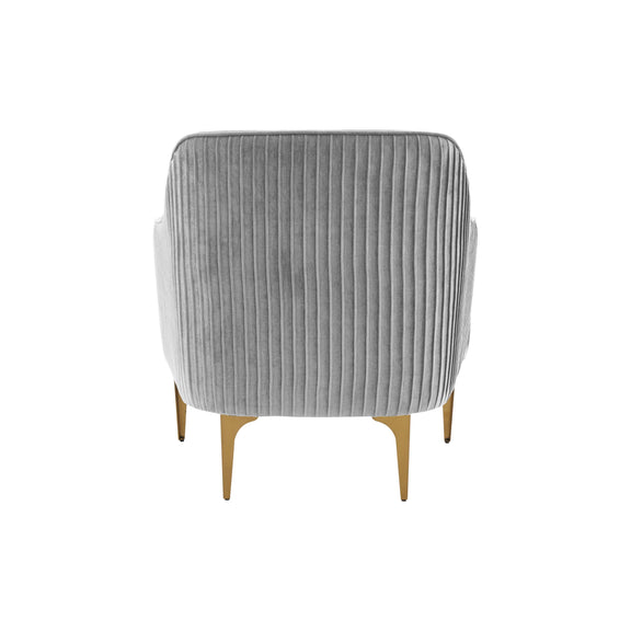 Serena Performance Velvet Accent Chair - Grey