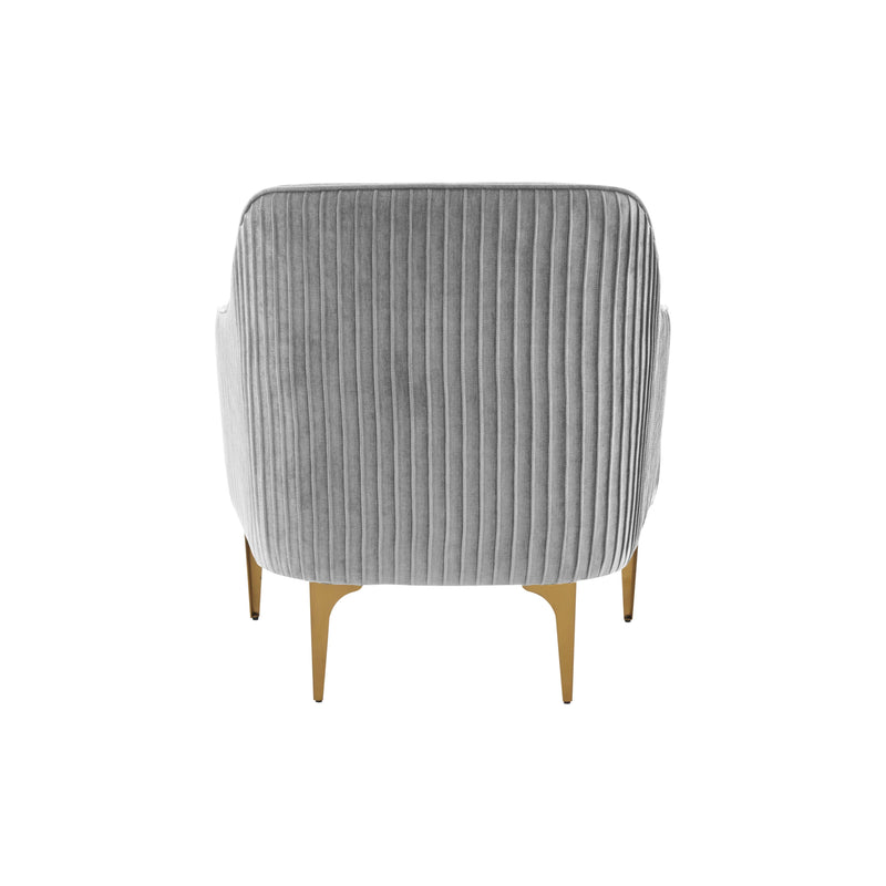 Serena Performance Velvet Accent Chair - Grey
