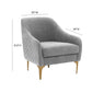 Serena Performance Velvet Accent Chair - Grey